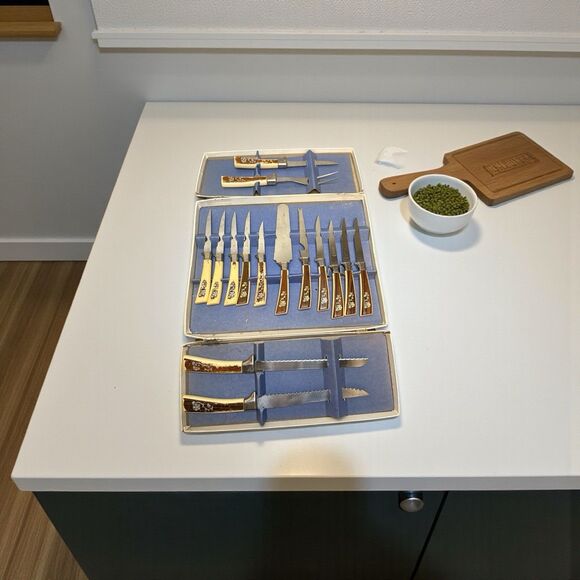 Vintage Regent Sheffield 19 + 6 Pcs Golden Prestige Cutlery Set - Picture 2 of 16